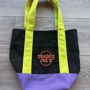 Trader Joe's Limited Edition Black and Purple Tote Bag